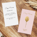 Search for balloon decoration business cards Pink