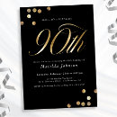 Search for surprise 90th birthday invitations Typography