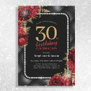 Search for red and black 30th birthday invitations Thirty