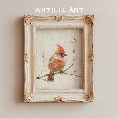Search for cardinal bird art Vintage