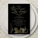 Search for las vegas invitations Black and gold