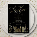 Search for las vegas invitations Black and gold