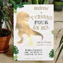 Search for dinosaur fourth birthday invitations T rex