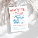 Search for red white birthday invitations Adult