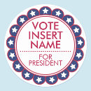 Search for campaign stickers Red white and blue