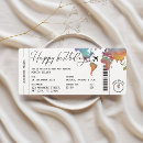 Search for birthday boarding pass Watercolor