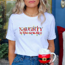 Search for naughty or nice tshirts Typography
