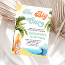 Search for beach birthday invitations Retro