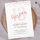 Search for rose gold 13th birthday invitations Chic