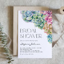 Search for succulent bridal shower invitations Watercolor
