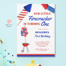 Search for bbq 1st birthday invitations Little firecracker
