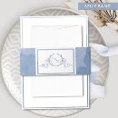 Search for dusty blue invitation belly bands Elegant
