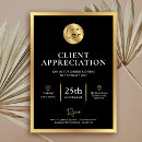 Search for appreciation dinner invitations Black and gold