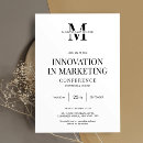 Search for conference invitations Black and white