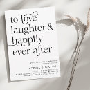 Search for love laughter happily ever after invitations Unique
