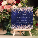 Search for navy blue wedding guest books Glitter