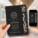Search for corporate anniversary invitations Black and gold