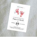 Search for feet gender reveal invitations Pink and blue