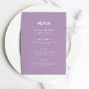 Search for lavender dinner menus Minimalist