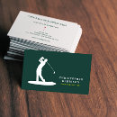 Search for sports business cards Golfer
