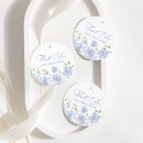 Search for dusty blue favor tags Blue and white