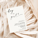 Search for black white gender reveal invitations Modern