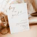 Search for black white gender reveal invitations Neutral