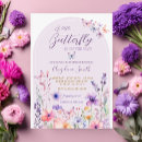 Search for purple butterfly invitations Baby in bloom
