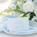Search for blue and white place cards Folded
