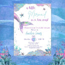 Search for little mermaid on the way invitations Pink