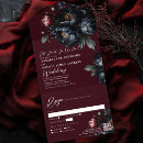Search for red black wedding invitations Botanical
