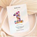 Search for floral 1st birthday invitations Party