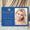 Search for royal blue and gold graduation invitations Elegant