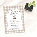 Search for organic baby shower invitations Gingham