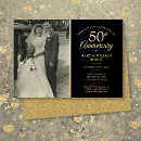 Search for gold and black 50th anniversary invitations Vow renewal