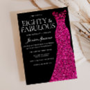 Search for 80th birthday invitations Pink