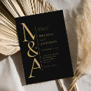 Search for black and gold wedding invitations Simple