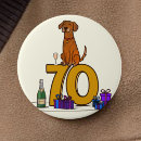 Search for 70th birthday buttons Seventy