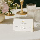 Search for heart shaped wedding place cards Gold