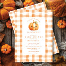 Search for sweet little pumpkin baby shower invitations Minimalist
