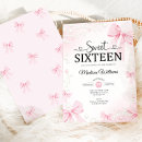 Search for pink black sweet 16 invitations Girly feminine