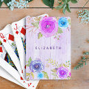 Search for floral playing cards Typography