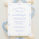 Search for seashell bridal shower invitations Blue