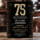 Search for surprise 75th birthday invitations Black
