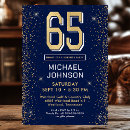 Search for mens 65th birthday invitations Gold