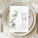 Search for greenery table cards Eucalyptus