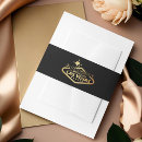 Search for gold foil invitation belly bands Modern