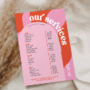 Search for service lists price lists Beauty salon