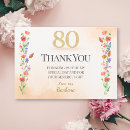 Search for 80th birthday thank you cards Eighty years old