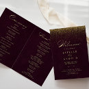 Search for burgundy and gold wedding programs For her